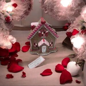 Cupcakes and cashmere led Charming valentines Gingerbread House Decor